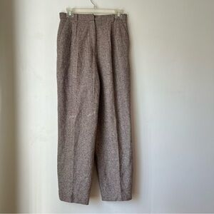 Vintage 90s Nippon Studio Brown Speckled Wool Blend Trousers 10